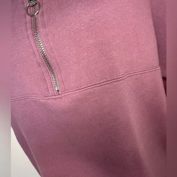Victoria’s Secret PINK Half Zip Pullover Sweatshirt Graphic Mauve Womens - Picture 4 of 10